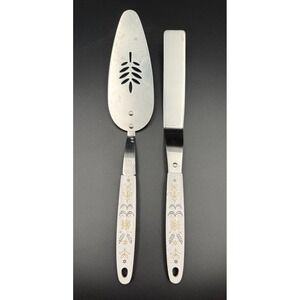 VTG Flint Arrowhead Stainless Harvest Wheat Cake & Pie Spatula Set